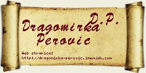 Dragomirka Perović vizit kartica